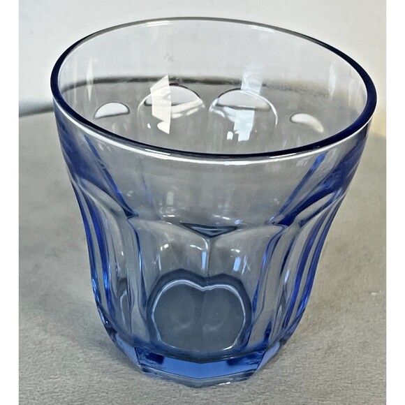 3 Pasabahce Ice Blue Baroque 3.5" Tumblers or Old Fashioned  From Turkey EUC - Picture 4 of 7